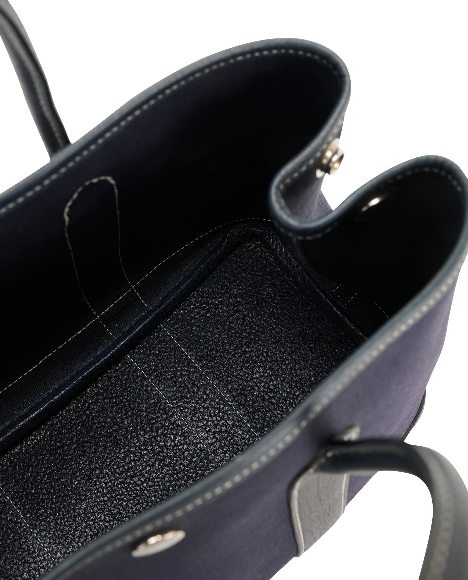 Garden Party 30, &pound;1,500, Handbags, Navy, Canvas/Leather, Other view